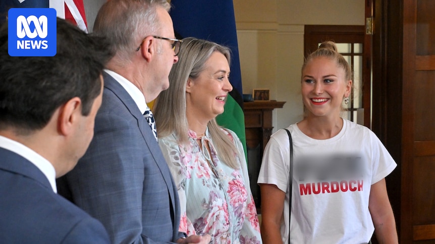 Albanese Meets With Former Australian Of The Year Grace Tame