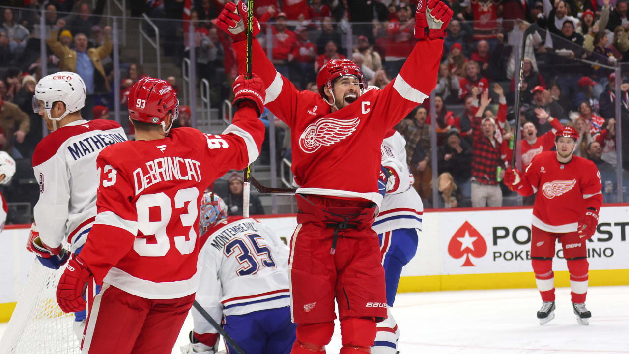 Larkin's Heroics Power Red Wings Past Canadiens, Snapping Losing Streak